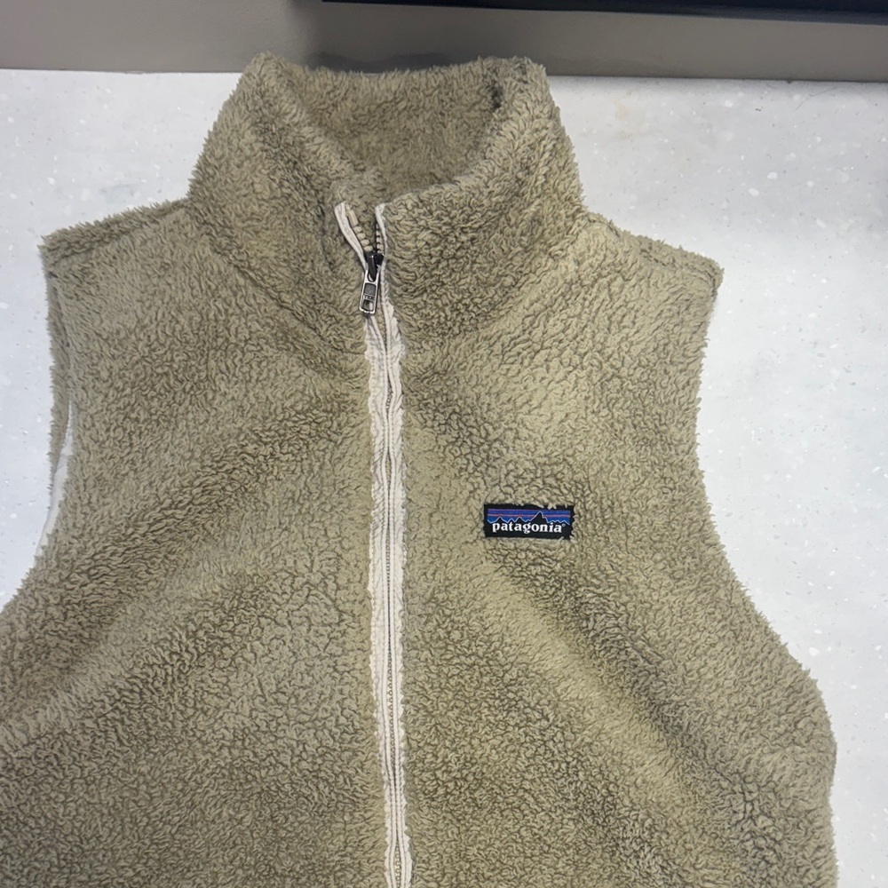 Patagonia Los Gatos Tan Fleece Vest WM Medium